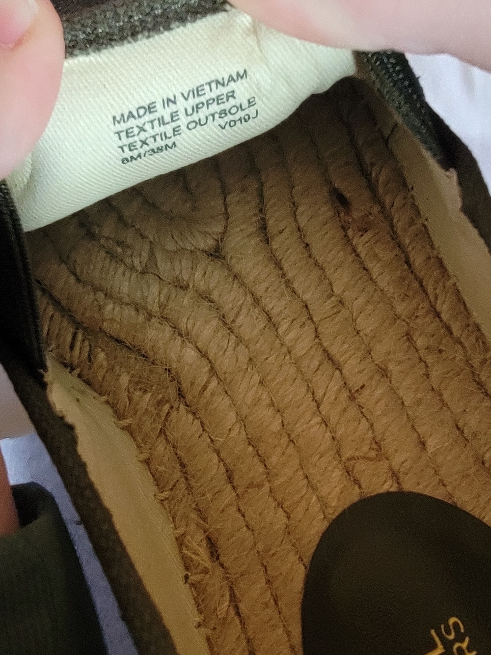 Michael Kors Olive Green Canvas Slip-On Espadrilles with Gold MK Logo - Picture 5 of 6